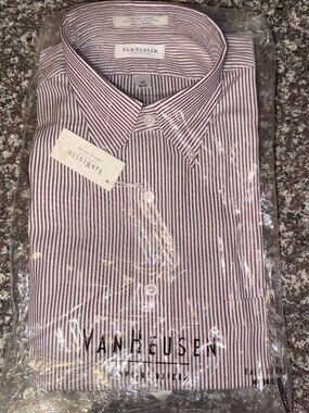 Van Heusen Dress Shirt 16 1/2 34/35 L New In Plastic